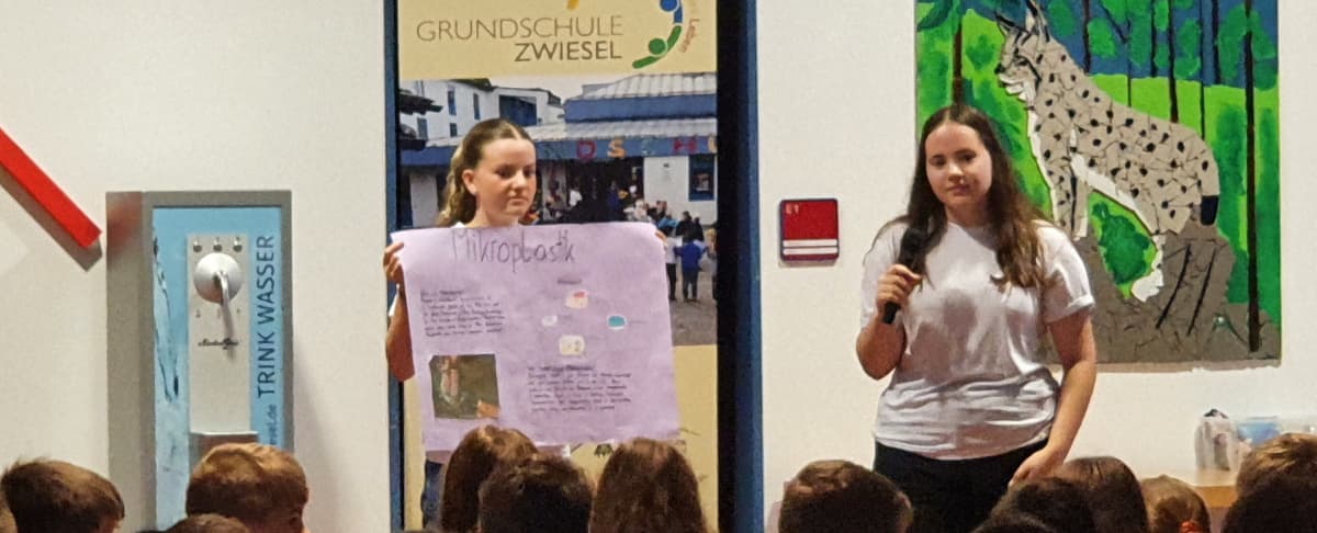 Realschüler stellen ihr Plakat vor