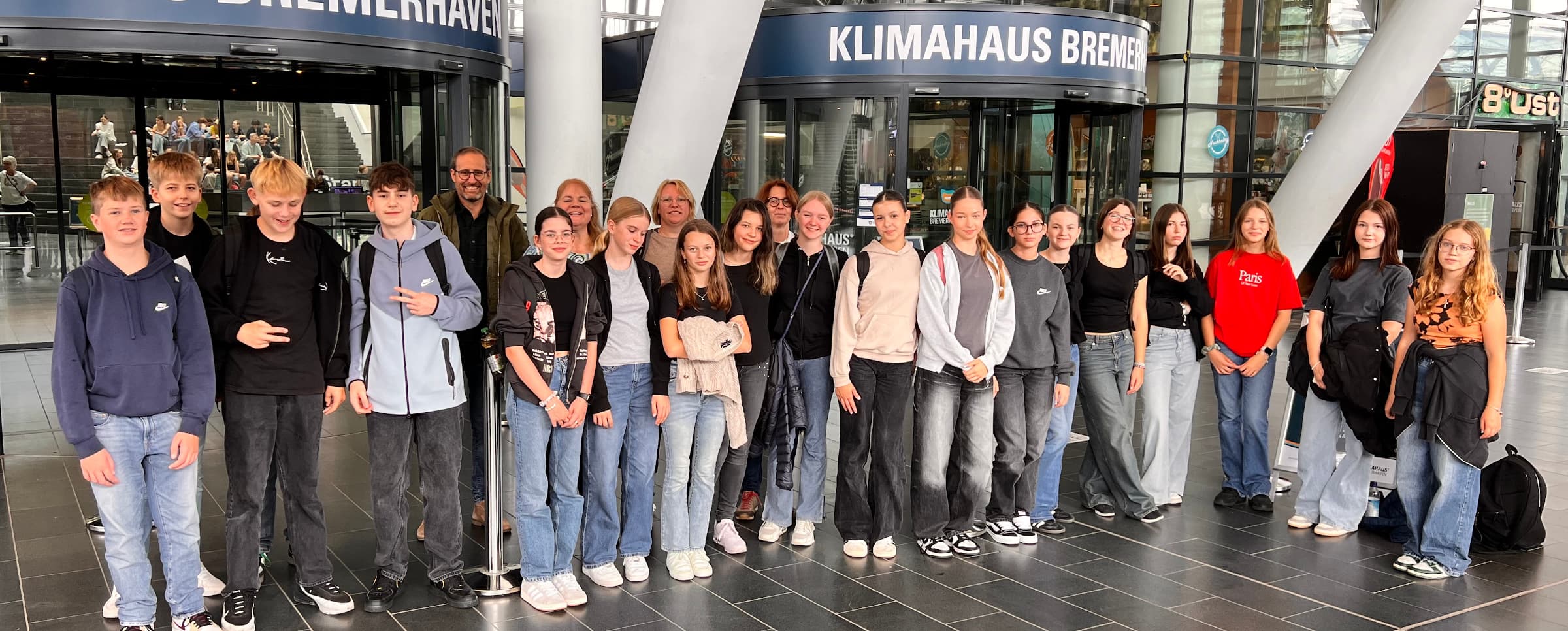 Realschüler im Klimahaus Bremen