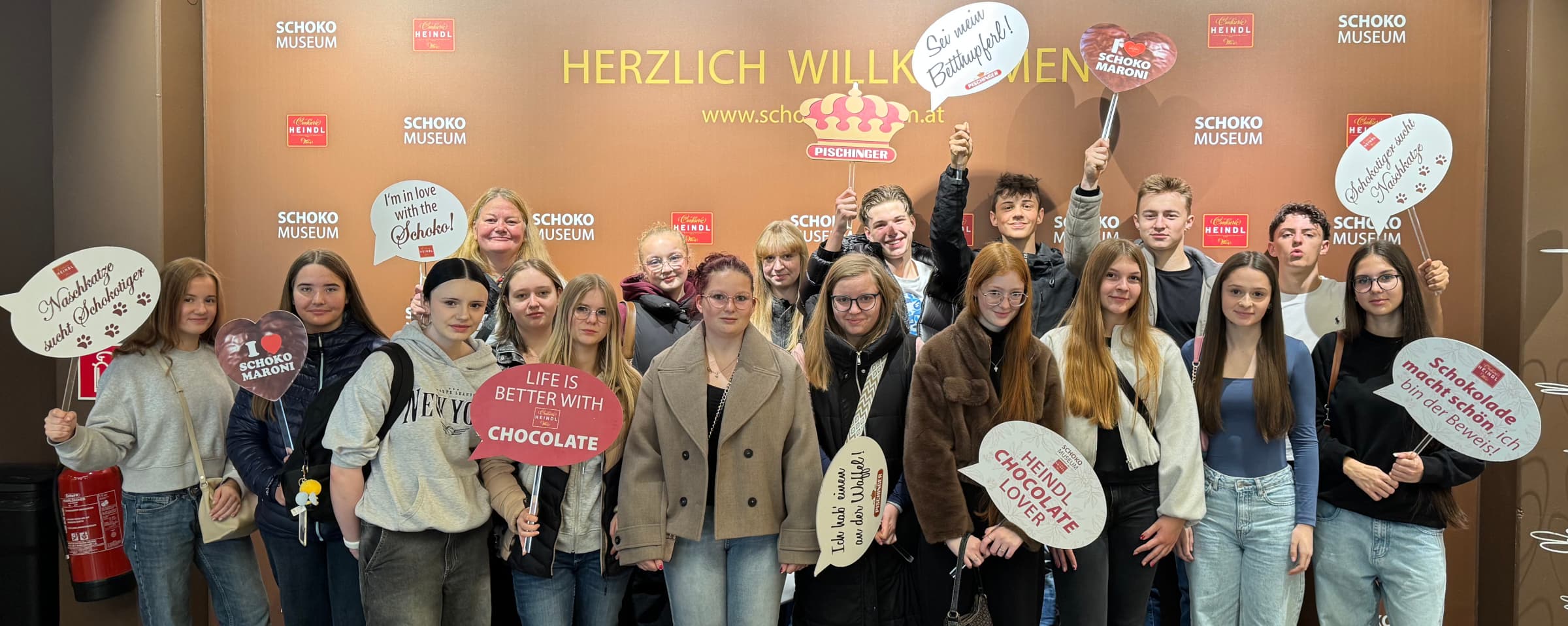 Die Klasse 10b im Schokoladen-Museum