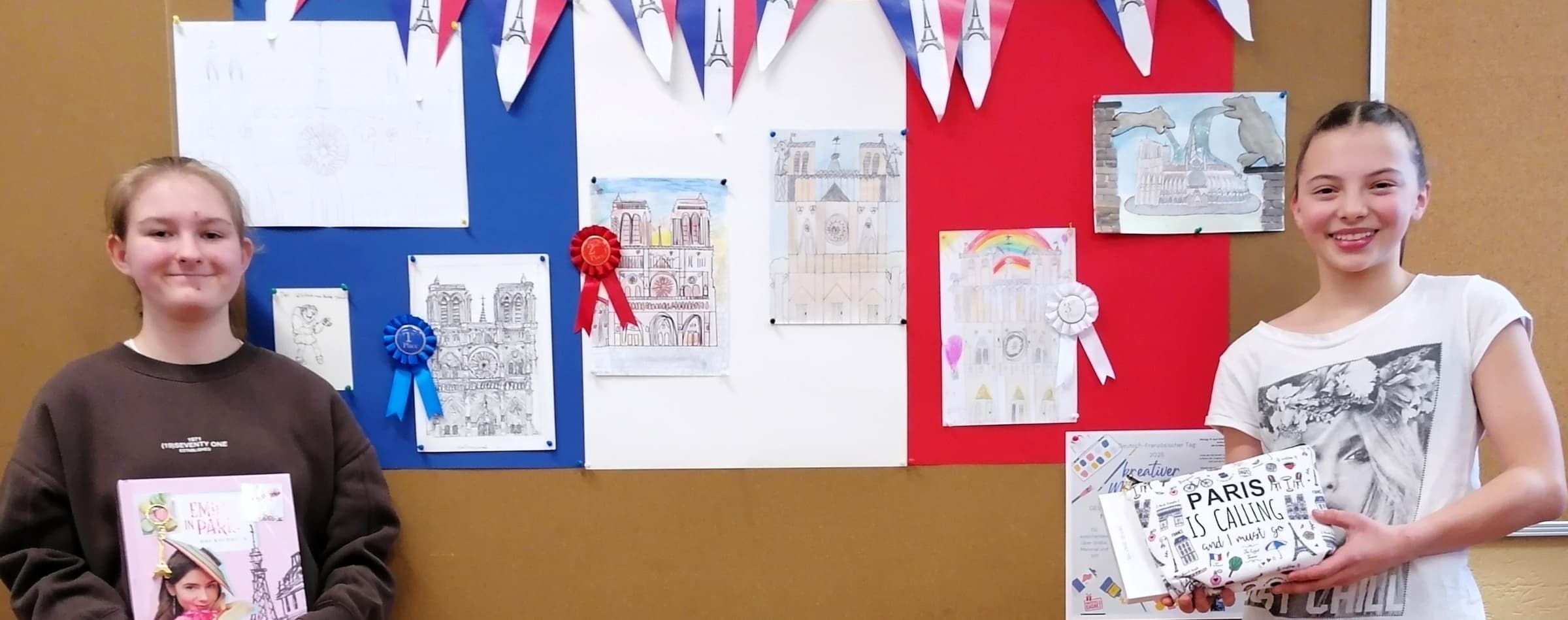 Die Siegerinnen des Malwettbewerbs