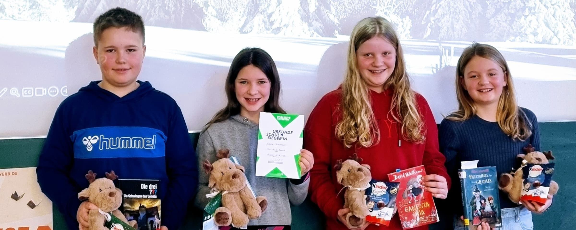 Die Sieger des diesjährigen Vorlesewettbewerbes
