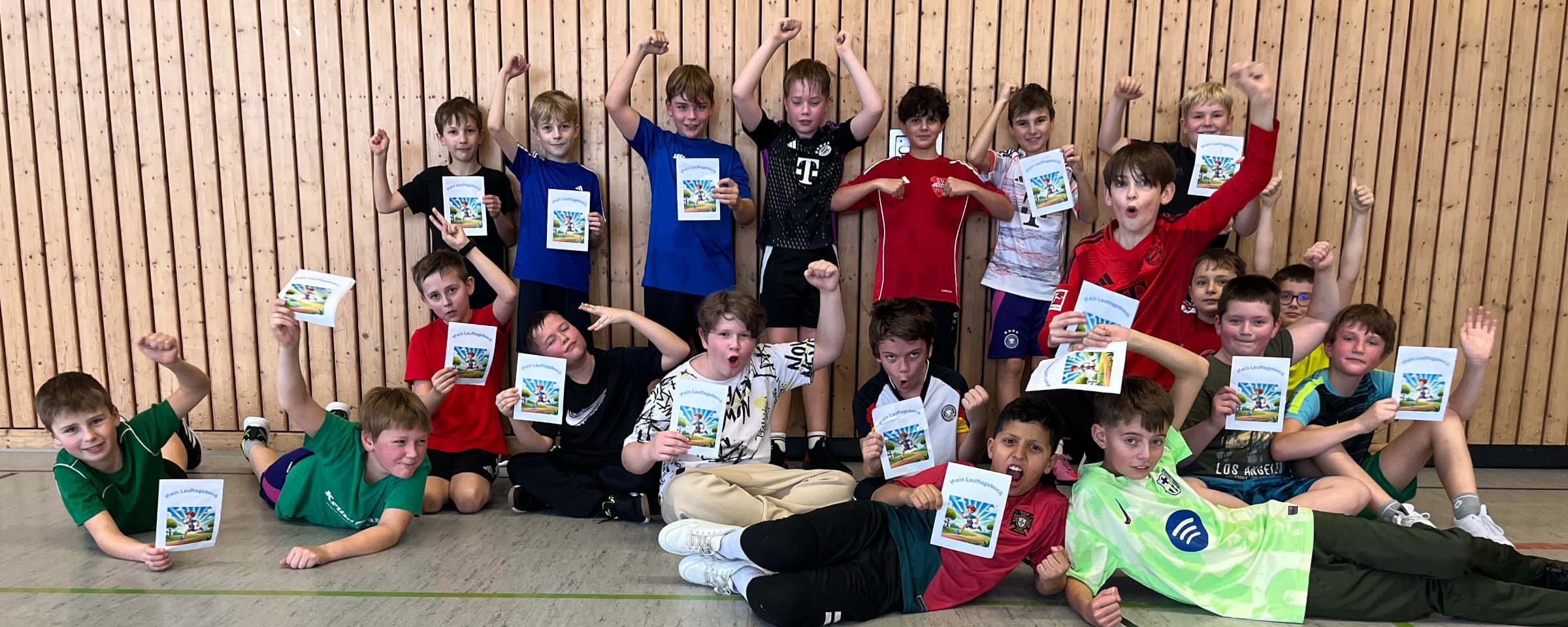 Die teilnehmenden Schüler mit ihren Urkunden